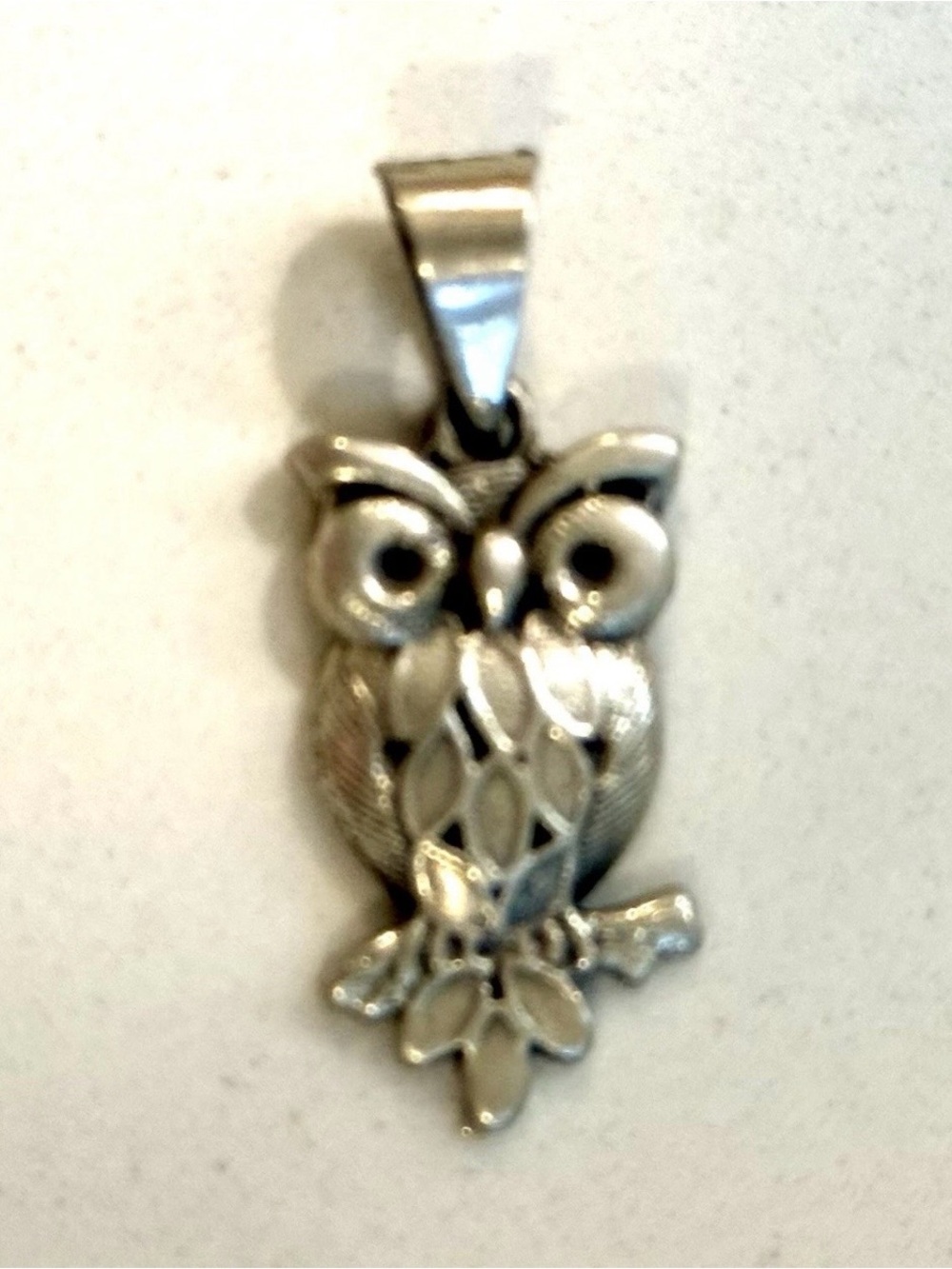 Sterling Silver Owl Pendant Necklace - Silver Color Attorney Law Chi Omega
